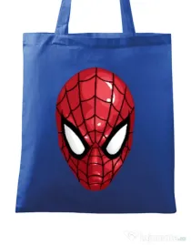 Sacosa din panza Spiderman mask Albastru regal