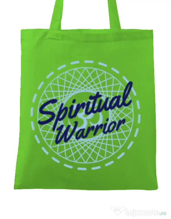 Sacosa din panza Spiritual warrior Verde mar