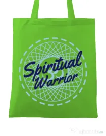 Sacosa din panza Spiritual warrior Verde mar