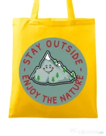 Sacosa din panza Stay outside Galben