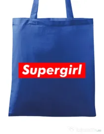 Sacosa din panza Supergirl Albastru regal
