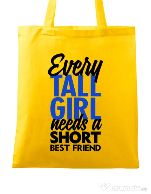 Sacosa din panza Tall girl Galben