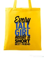 Sacosa din panza Tall girl Galben