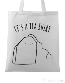 Sacosa din panza Tea shirt Alb