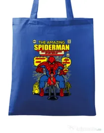 Sacosa din panza The Amazing Spiderman Albastru regal