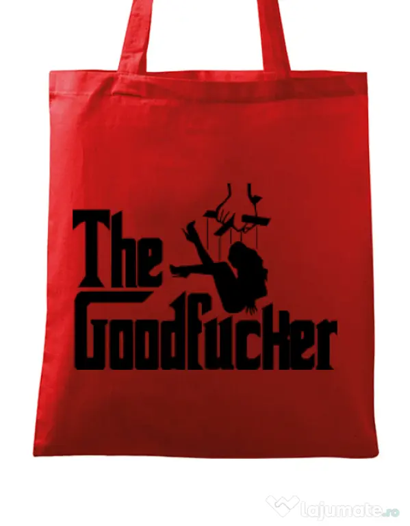 Sacosa din panza The goodfucker Rosu