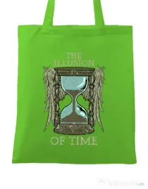 Sacosa din panza The illusion of time Verde mar