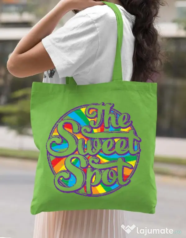 Sacosa din panza The sweet spot Verde mar