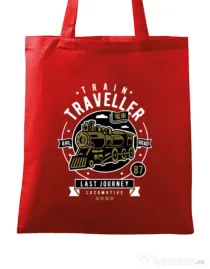 Sacosa din panza Train Traveller Rosu