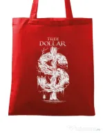 Sacosa din panza Tree Dollar Rosu