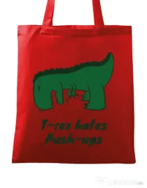 Sacosa din panza T-rex push-ups Rosu