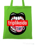 Sacosa din panza Trip like I do Verde mar