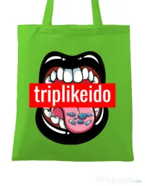 Sacosa din panza Trip like I do Verde mar