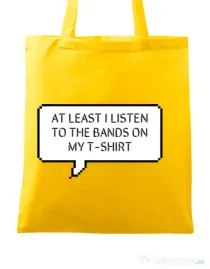 Sacosa din panza T-shirt band Galben