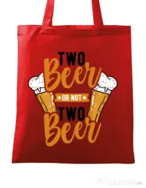Sacosa din panza Two beer Rosu