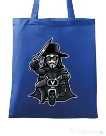 Sacosa din panza Vendetta Biker Albastru regal