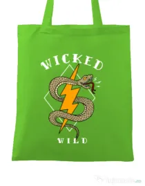 Sacosa din panza Wicked wild Verde mar