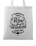 Sacosa din panza Wisdom wine Alb