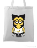 Sacosa din panza Wolve minion Alb