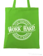 Sacosa din panza Work Hard Verde mar