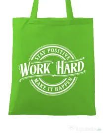 Sacosa din panza Work Hard Verde mar