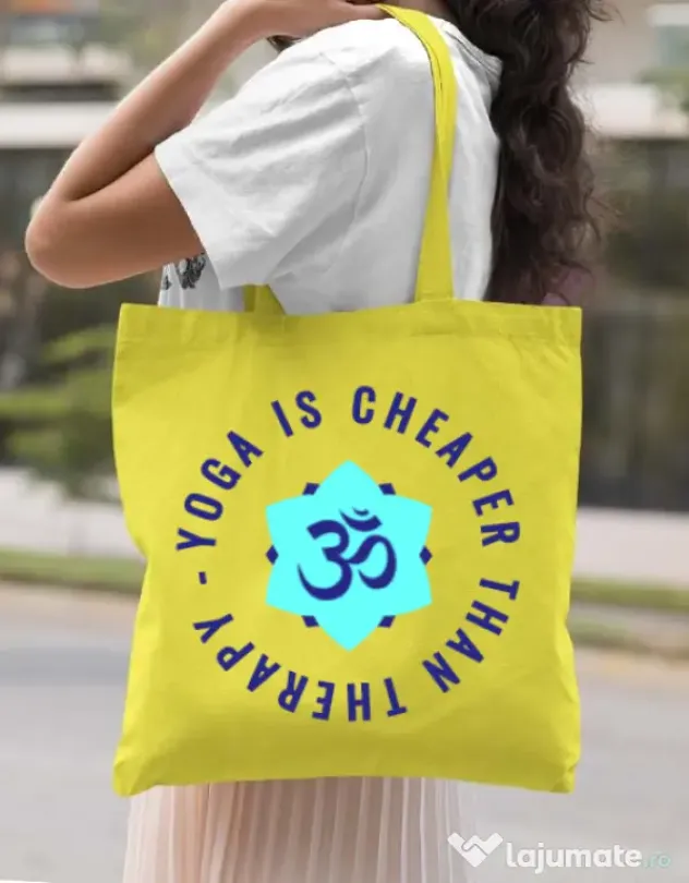 Sacosa din panza Yoga is cheaper Galben