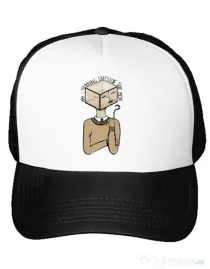 Sapca personalizata Am I thinking outside the box Alb