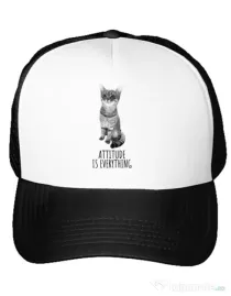 Sapca personalizata Attitude is everything Alb