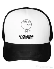 Sapca personalizata Challenge Accepted Alb