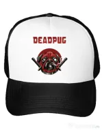 Sapca personalizata Deadpug Alb