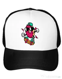 Sapca personalizata Donut skater Alb