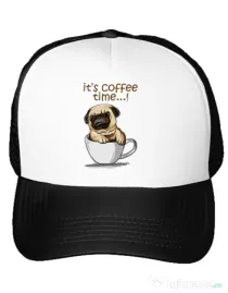 Sapca personalizata Its Coffee Time Alb