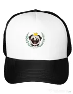 Sapca personalizata King Of Pug Alb