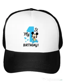 Sapca personalizata My first birthday Alb