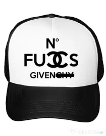 Sapca personalizata No fucks given Alb