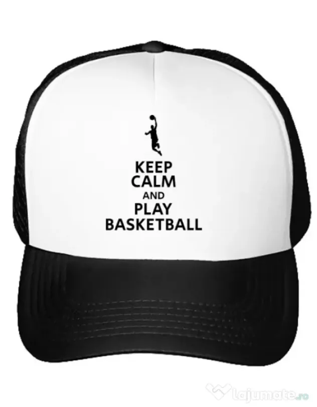 Sapca personalizata Play basketball Alb
