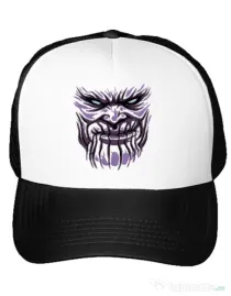 Sapca personalizata Thanos mask Alb