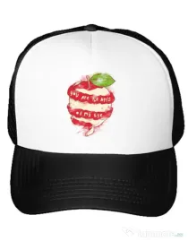 Sapca personalizata You are the apple of my eye Alb