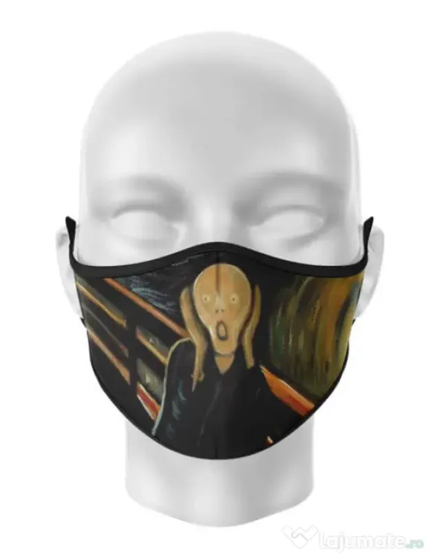 Masca de gura personalizata Scream painting
