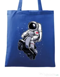 Sacosa din panza Astronaut scooter Albastru regal
