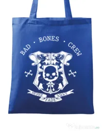 Sacosa din panza Bad bones crew crest Albastru regal