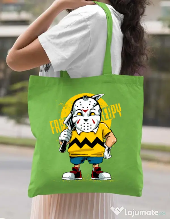 Sacosa din panza Bad boy Verde mar
