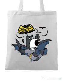 Sacosa din panza Bat Brian Alb