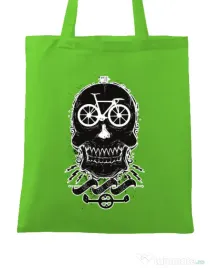 Sacosa din panza Bicycle love Verde mar