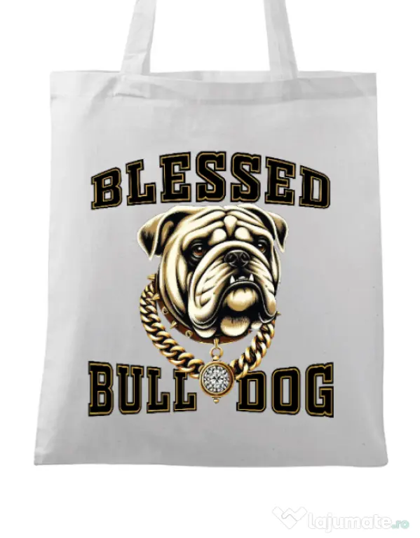 Sacosa din panza BULLDOG 03 Alb