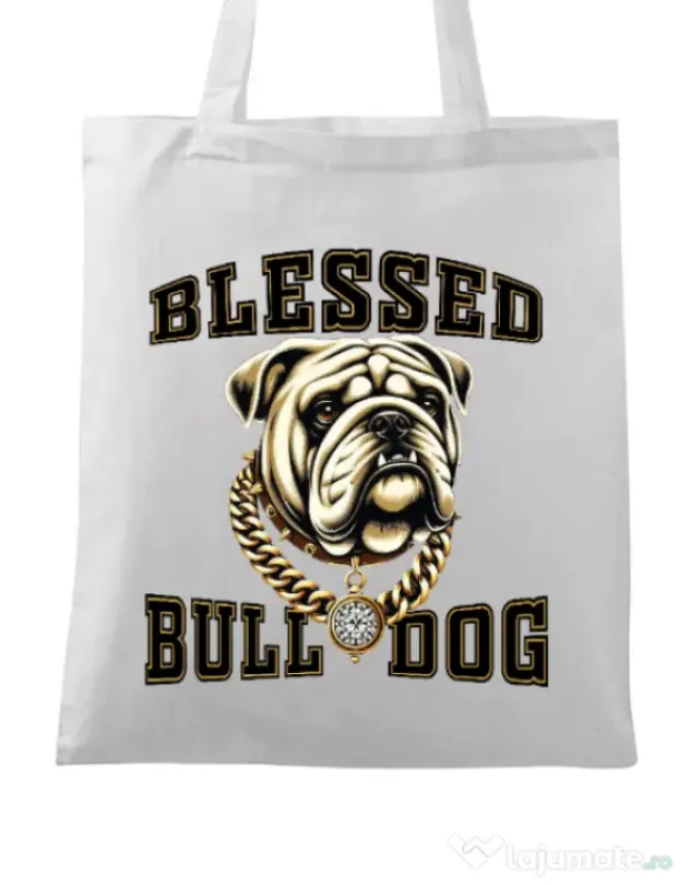 Sacosa din panza BULLDOG 03 Alb
