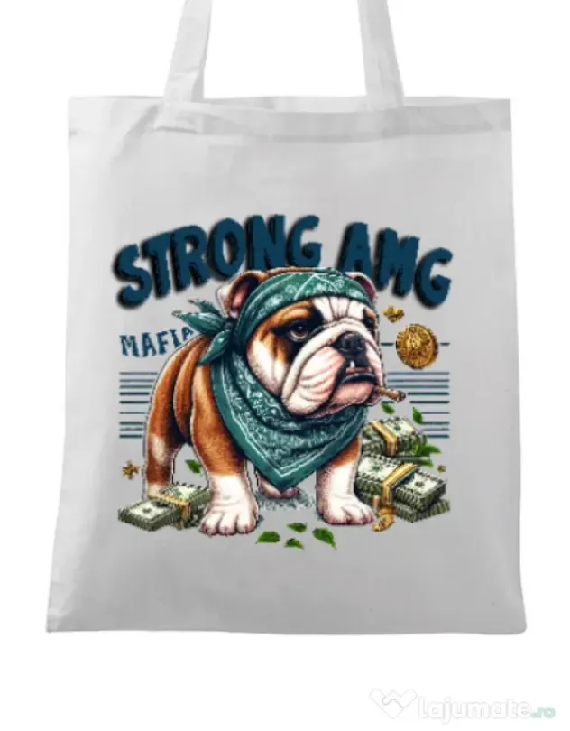 Sacosa din panza BULLDOG 09 Alb