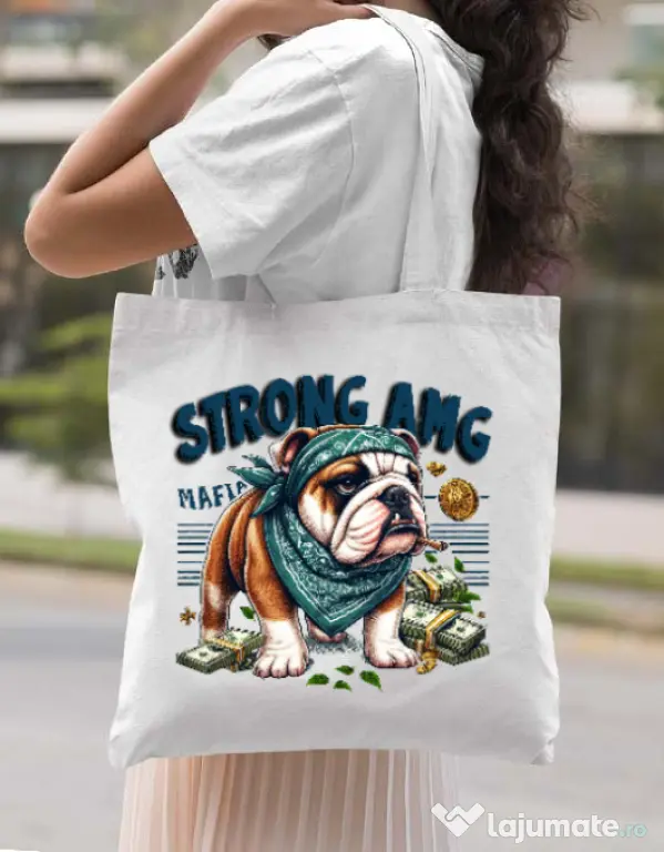 Sacosa din panza BULLDOG 09 Alb