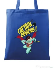 Sacosa din panza Captain obvious Albastru regal