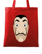Sacosa din panza Dali mask Rosu